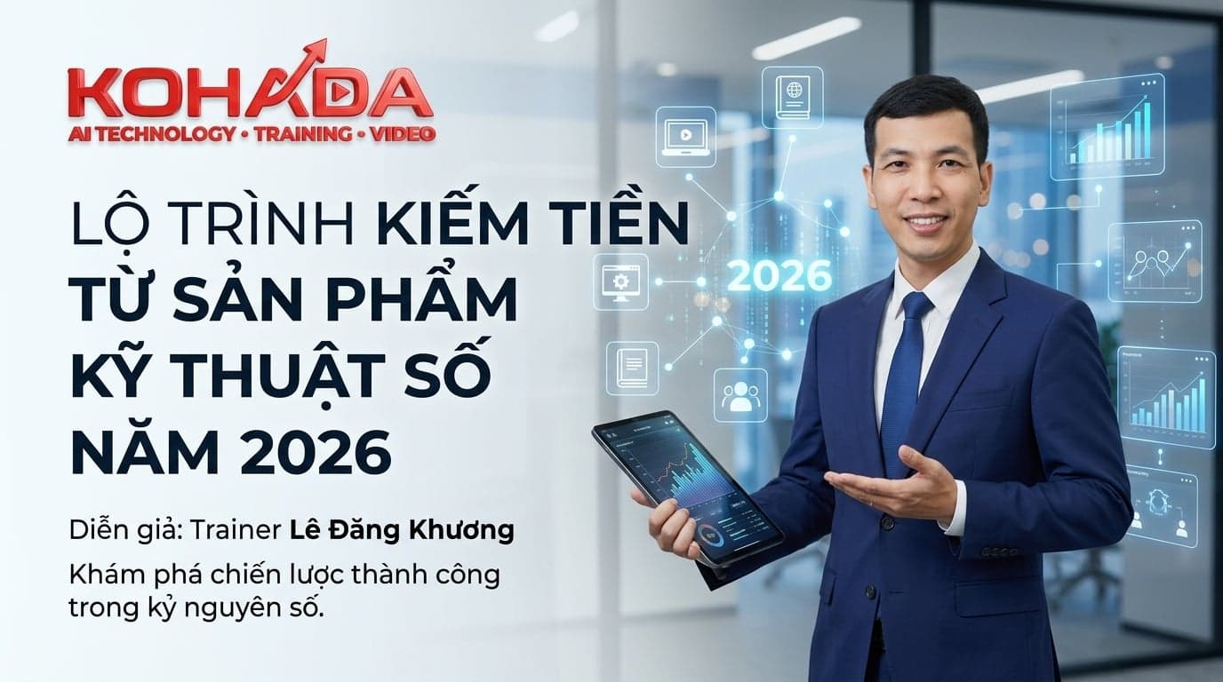 Lộ Trình Kiếm Tiền Từ Sản Phẩm Số 2026 — Trainer Đinh Văn Thùy